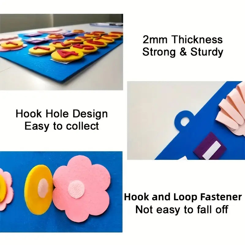 Gioco di Contare in Feltro per Bambini – Gioco Educativo per lo Sviluppo delle Abilità Numeriche e Motorie