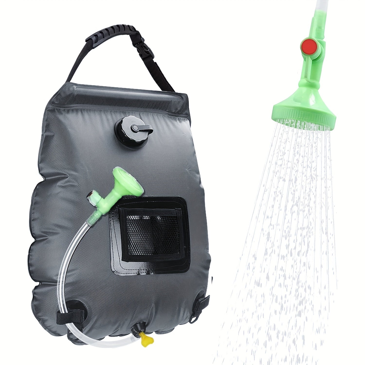 SunnyFlow Borsa Doccia Solare – Pratica, Impermeabile e con Termometro