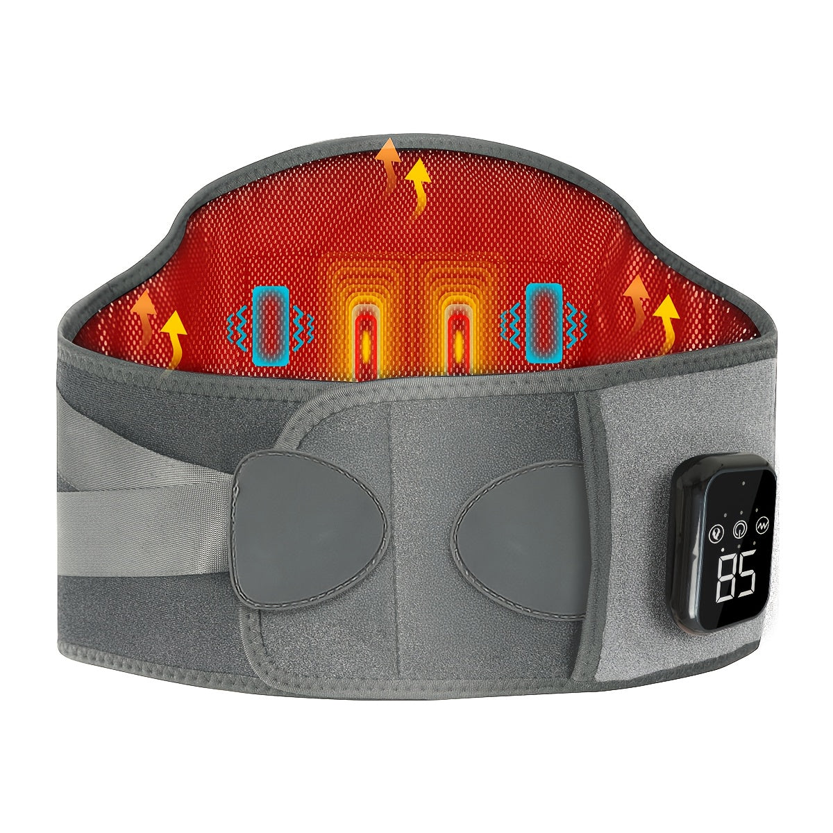 Cintura Massaggiante Riscaldata Senza Fili per Schiena e Vita – 3 Modalità di Calore e Vibrazione Regolabili per Massima Rilassatezza