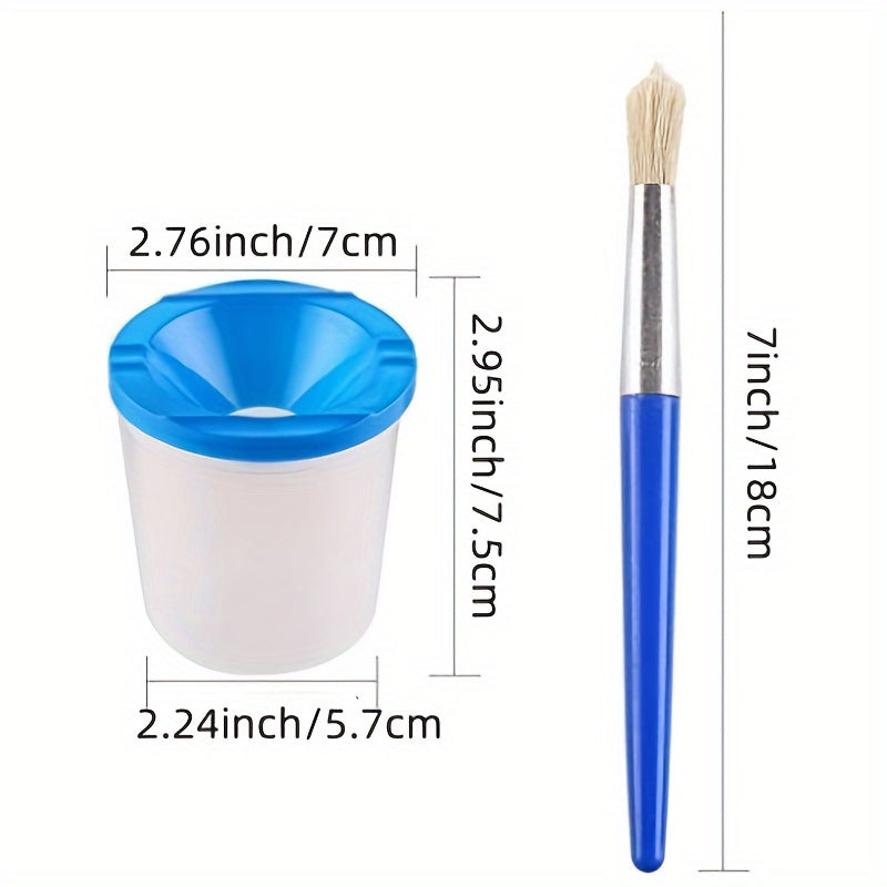 Set di pittura con barattoli di vernice e pennelli – Perfetto per la pittura fai-da-te