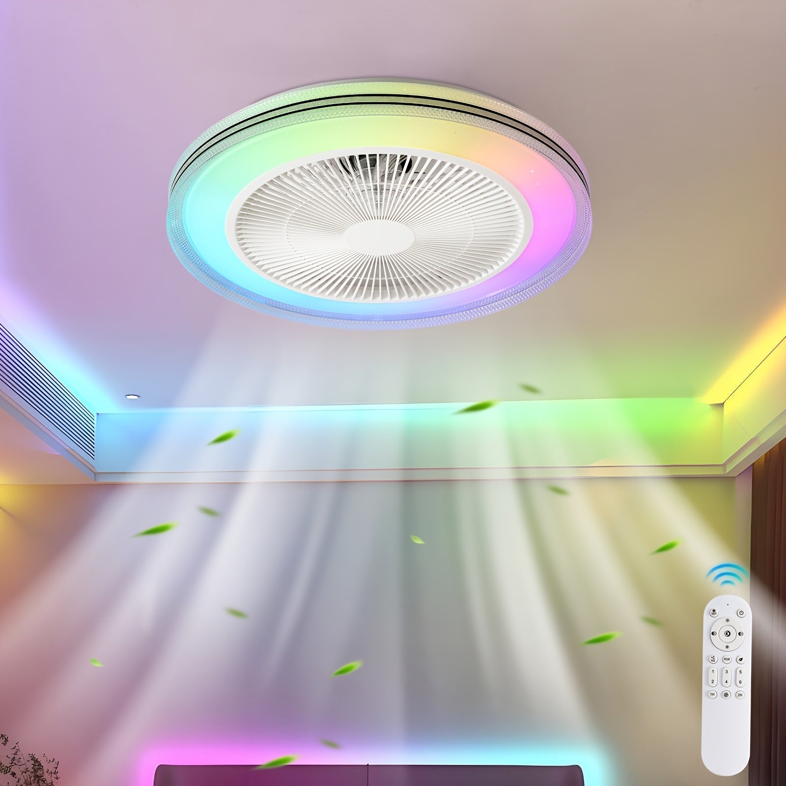 Ventilatore da soffitto LumiCool RGB – Fresco e Atmosferico