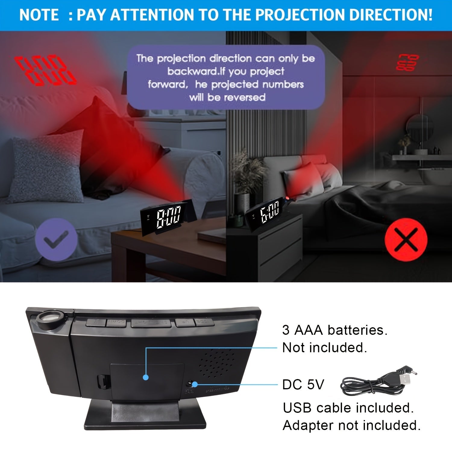 Orologio Sveglia Digitale – Display LED e Funzione Snooze con Luminosità Regolabile