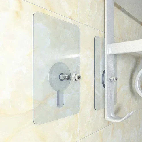 GripGuard Ganci da Parete Autoadesivi | Design Robusto, Senza Danni e Resistente all'Acqua