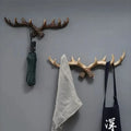 BowLift | Crochet mural en bois de cerf vintage, porte-manteau rustique