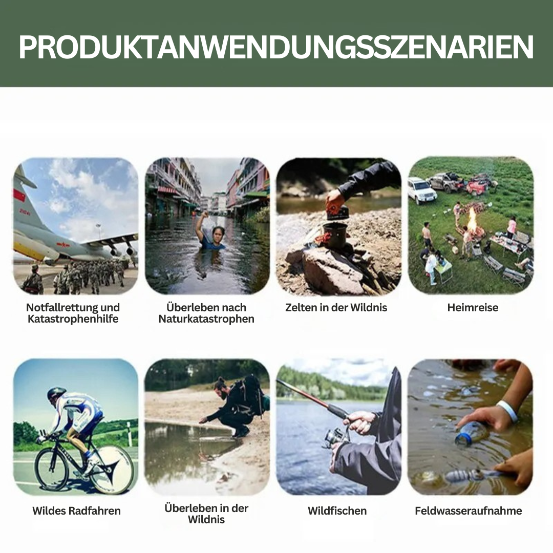 Filtro d'acqua portatile per emergenze - AquaSurvive