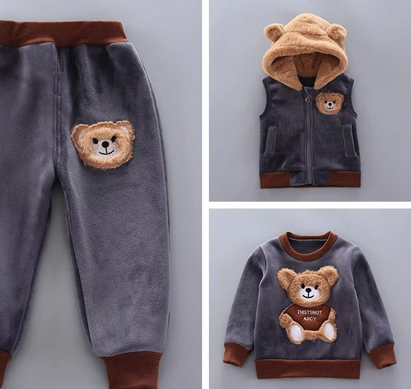 Set per Bambini e Neonati in Tre Pezzi con Motivo Orso – BearHugs