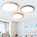 Lampada da soffitto LED nordica con telaio in legno
