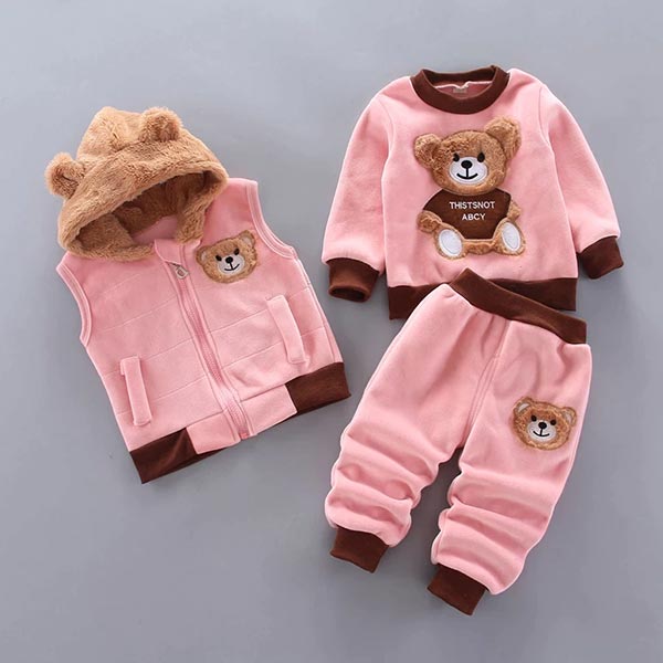 Set per Bambini e Neonati in Tre Pezzi con Motivo Orso – BearHugs