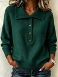 Elegant Regular Fit Sweater with Buckle Detail