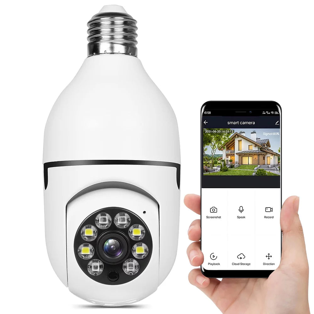 VigilPro Lamp Security Camera | Visione notturna, tracciamento del movimento e controllo tramite smartphone