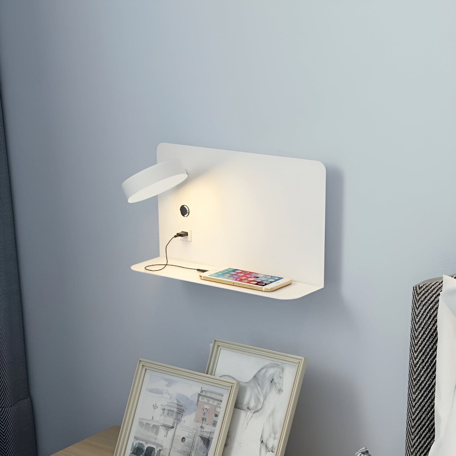 Lampada da Parete LED con Caricatore USB e Interruttore - GlowPort