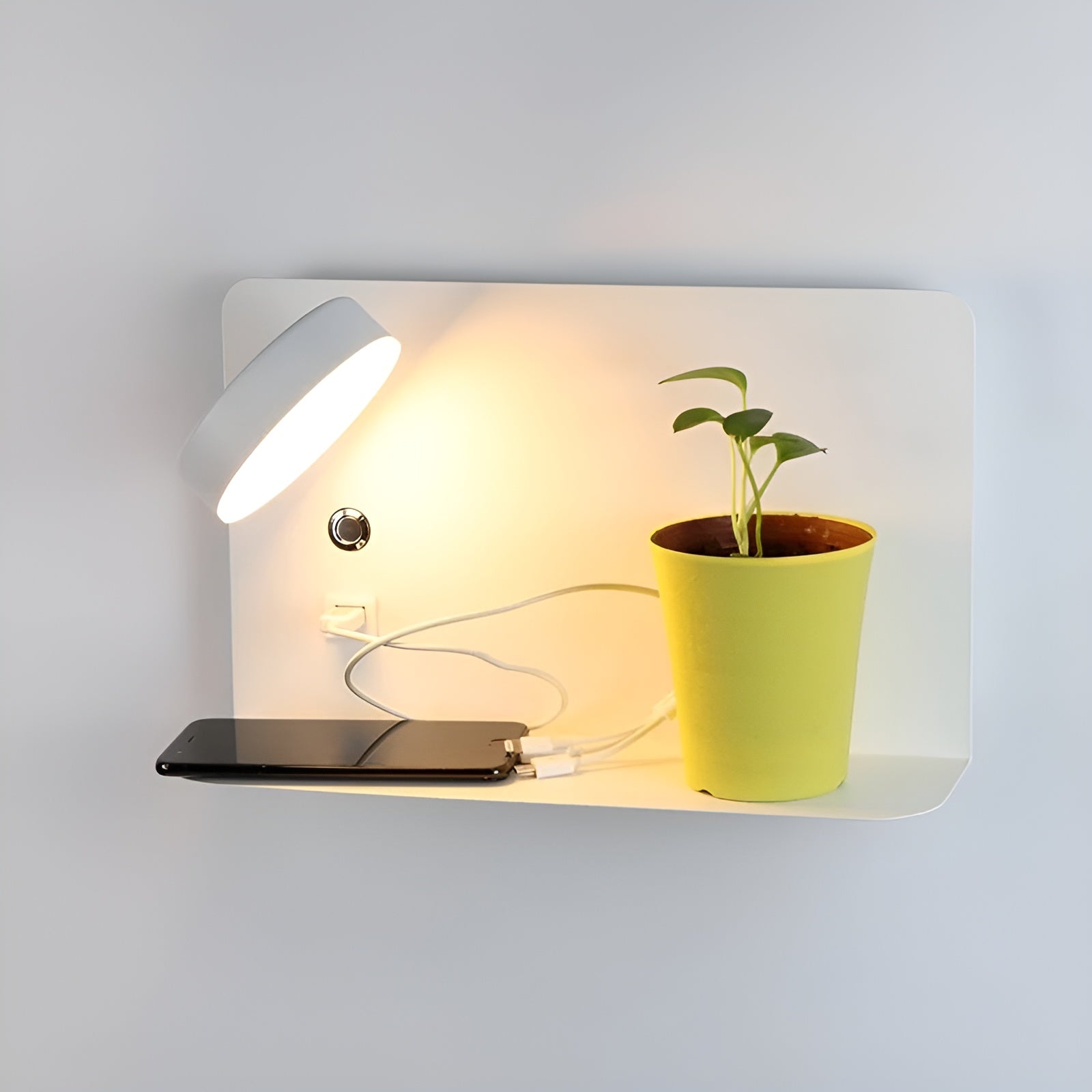 Lampada da Parete LED con Caricatore USB e Interruttore - GlowPort