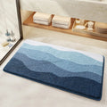 Tapis de bain antidérapant avec motif vagues côtières