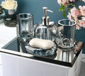Collection d'accessoires de salle de bain en cristal LumaGlass Elite pour salles de bain élégantes