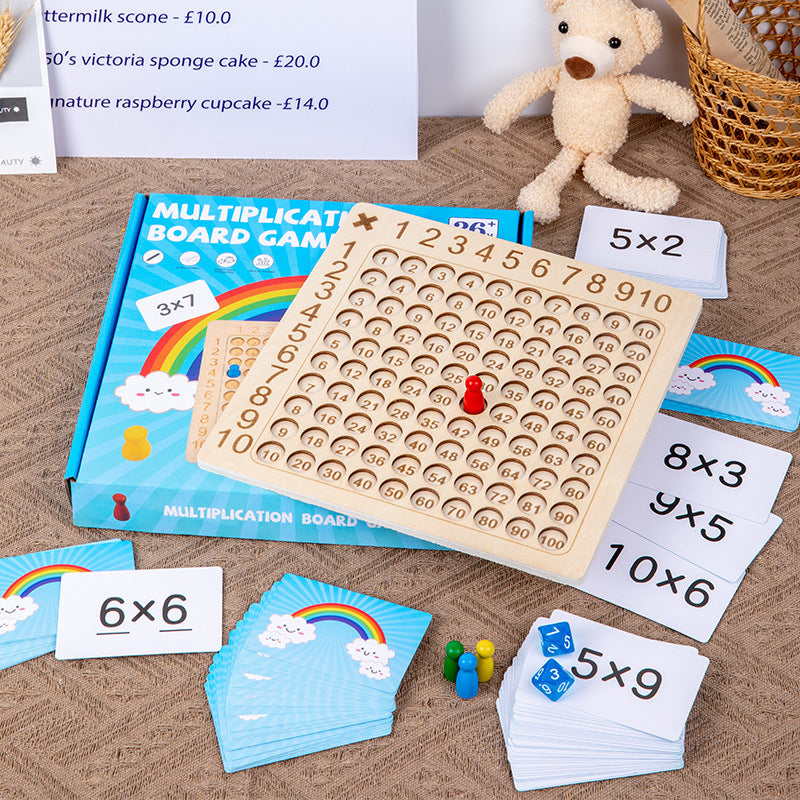 Gioco di Moltiplicazione in Legno per Bambini con Schede Didattiche – Maximo