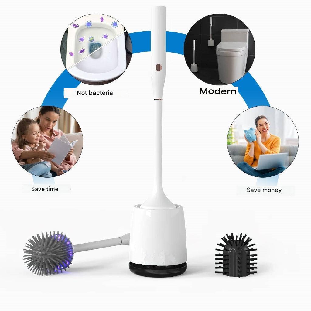 Spazzola Elettrica per Toilette UV con Testa Doppia – PureSpin