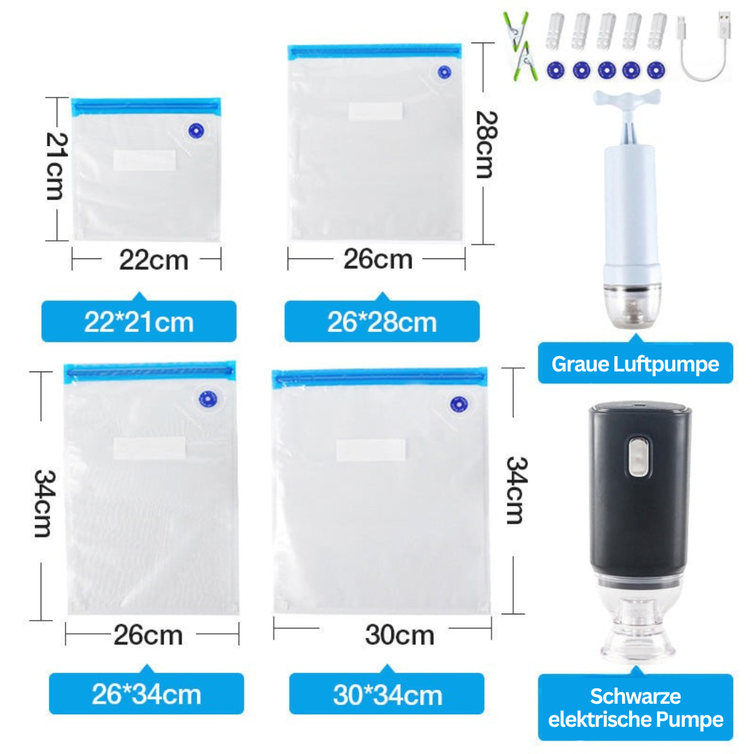 10 Sacchetti Sottovuoto Riutilizzabili – FreshGuard