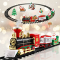 Ensemble de trains électriques pour enfants – avec effet fumée, lumière et sons réalistes (cadeau de Noël)