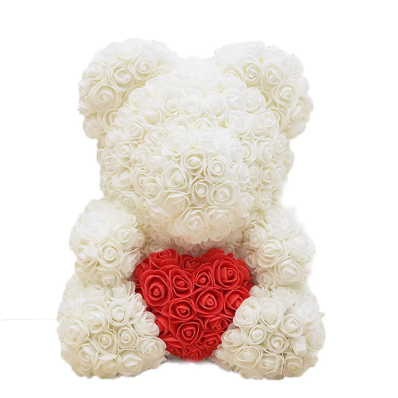 VivaBloom Orso di Rose Romantico | Elegante orso di rose fatto a mano per momenti pieni d'amore