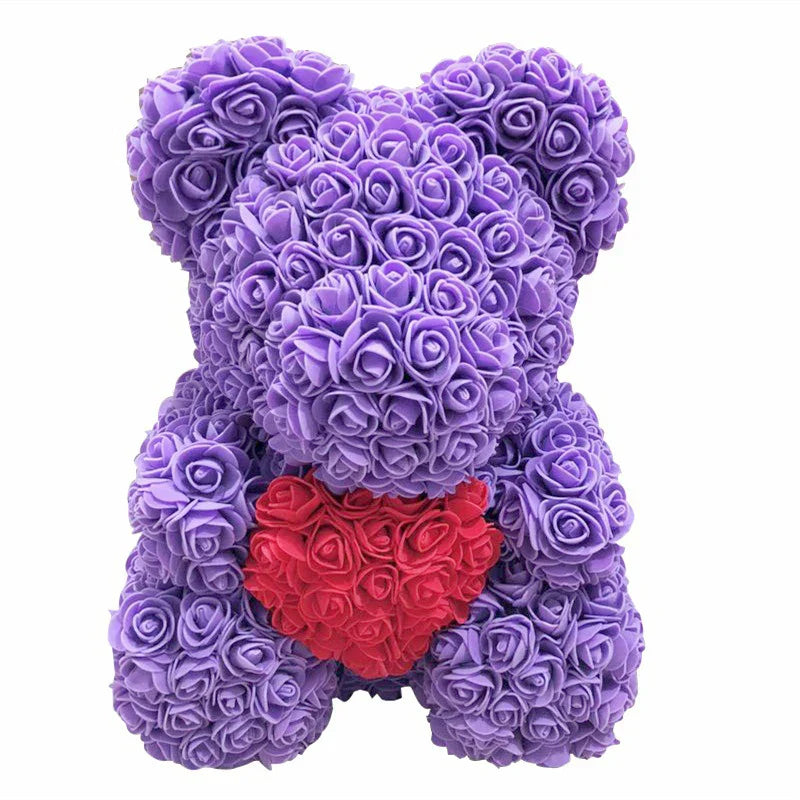 VivaBloom Orso di Rose Romantico | Elegante orso di rose fatto a mano per momenti pieni d'amore