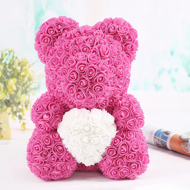 VivaBloom Orso di Rose Romantico | Elegante orso di rose fatto a mano per momenti pieni d'amore