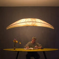 Lustre suspendu Aurelia blanc avec tissu