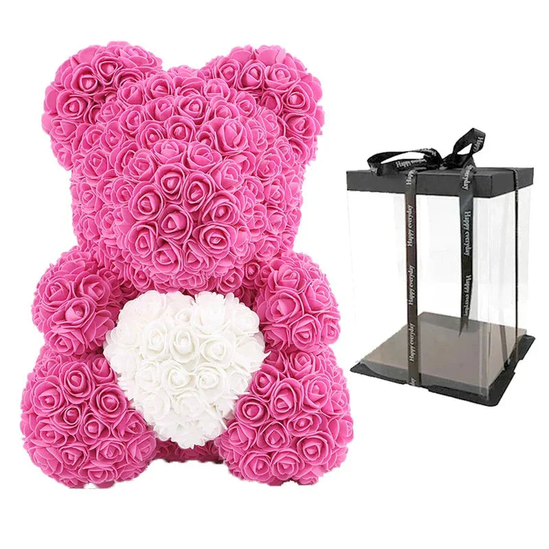 VivaBloom Orso di Rose Romantico | Elegante orso di rose fatto a mano per momenti pieni d'amore
