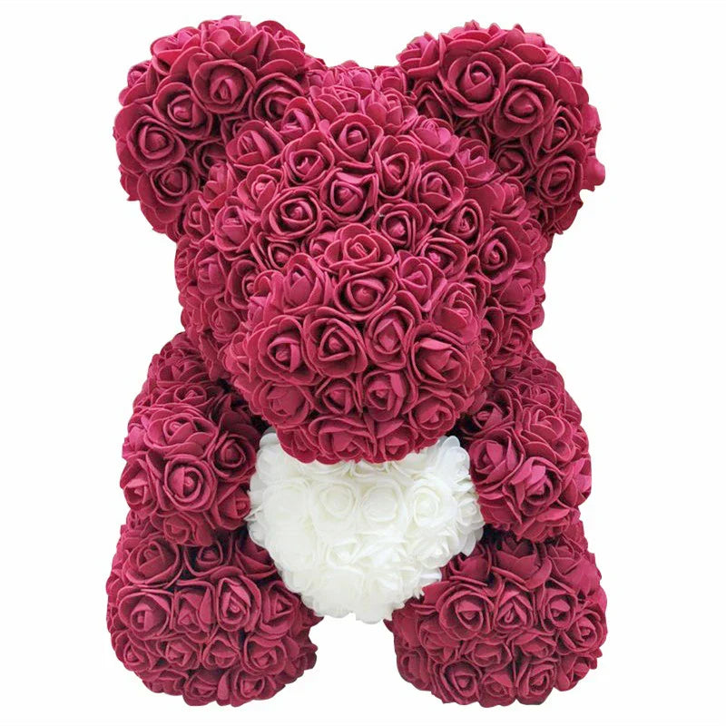 VivaBloom Orso di Rose Romantico | Elegante orso di rose fatto a mano per momenti pieni d'amore