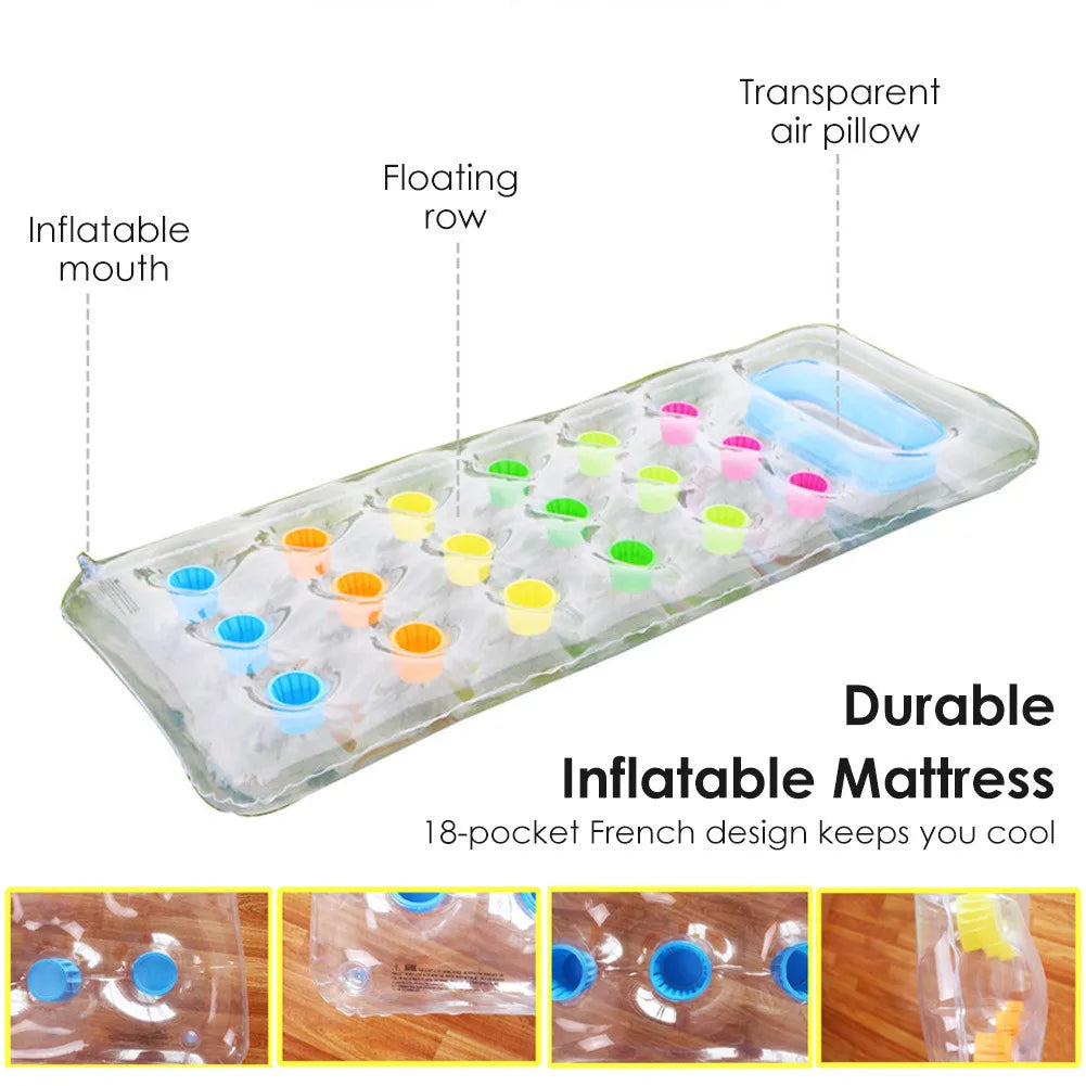 Lounge Gonfiabile di Lusso con Accenti Colorati - Perfetto per il Relax sull'Acqua