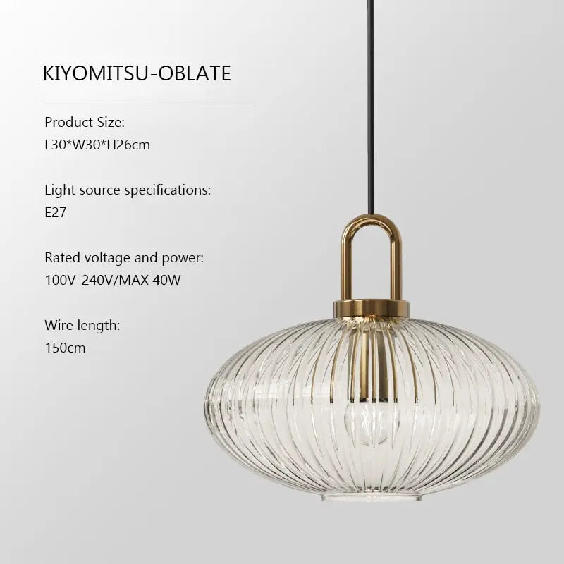 VeraGlow Lampada a Sospensione Giapponese | Elegante lampada in vetro nordico per un'illuminazione calda e ambientale