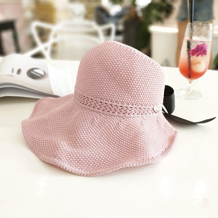 Cappello di Paglia Estivo alla Moda con Apertura per Codino - SonnenSchwung