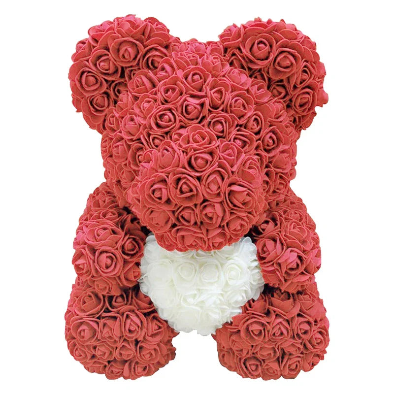 VivaBloom Orso di Rose Romantico | Elegante orso di rose fatto a mano per momenti pieni d'amore