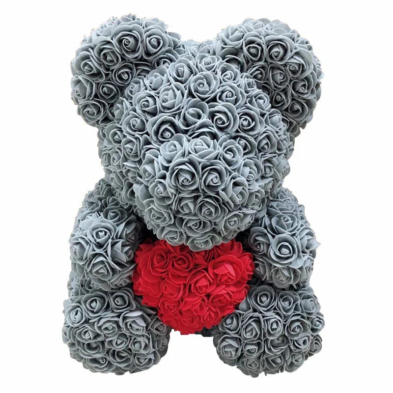 VivaBloom Orso di Rose Romantico | Elegante orso di rose fatto a mano per momenti pieni d'amore