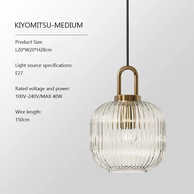 VeraGlow Lampada a Sospensione Giapponese | Elegante lampada in vetro nordico per un'illuminazione calda e ambientale