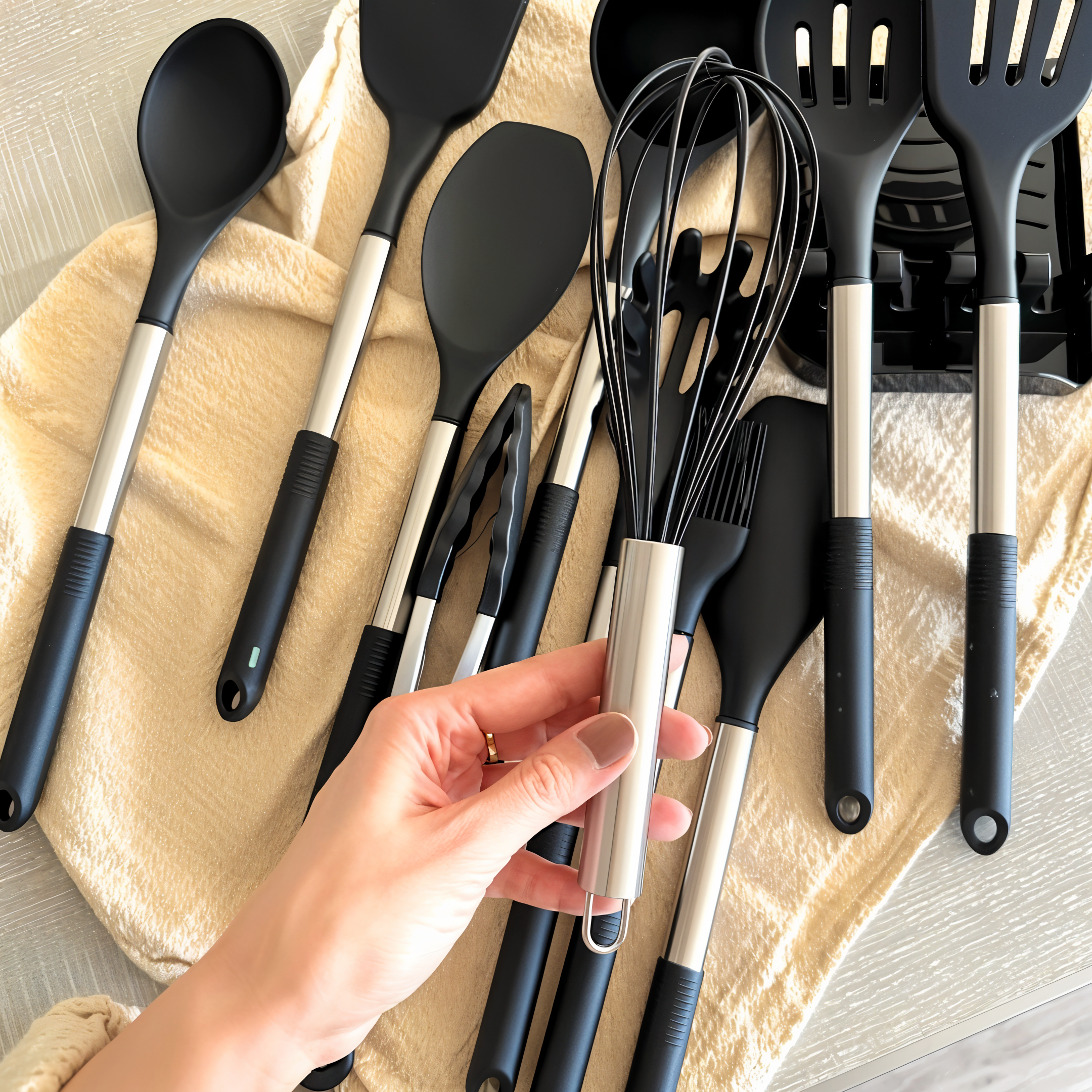 Set di Utensili da Cucina in Silicone da 12 Pezzi – Culinara Pro
