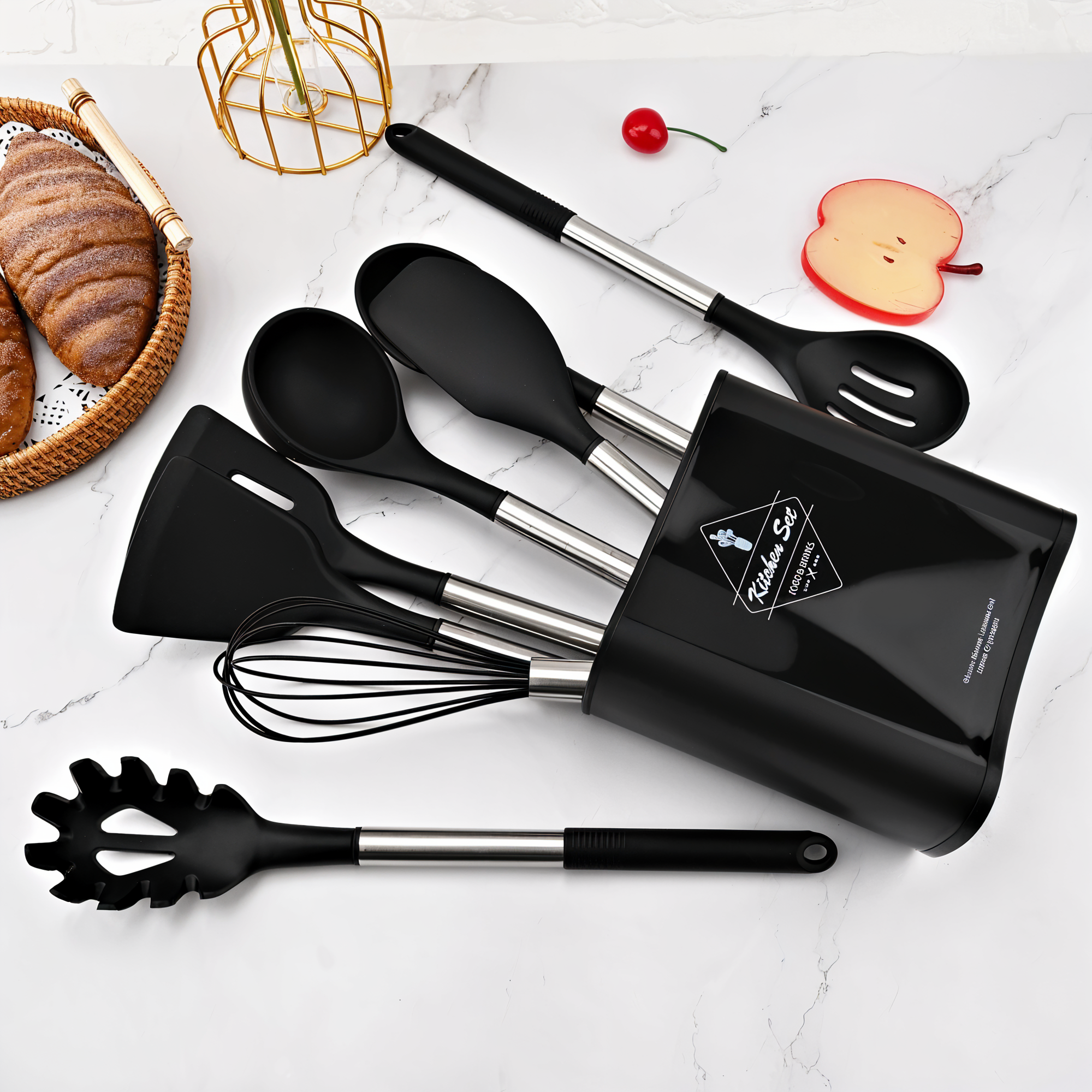 Set di Utensili da Cucina in Silicone da 12 Pezzi – Culinara Pro