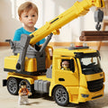 Camion interactif avec grue pour enfants avec lumières et sons - Jouet motorisé sécurisé