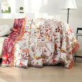 Coperta in Cotone Reversibile Jungle Bloom