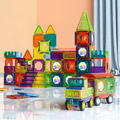 Jouet de Construction pour Enfants Ensemble Magnétique de 69 Pièces Sans BPA avec Lumières LED