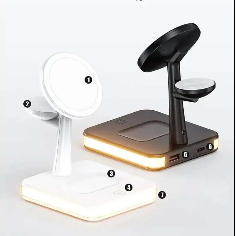OpulenceCharge Supporto di Ricarica 3-in-1 | Caricabatterie wireless premium con ricarica magnetica rapida per dispositivi Apple