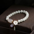 Bracciale in giade smeraldo e agata