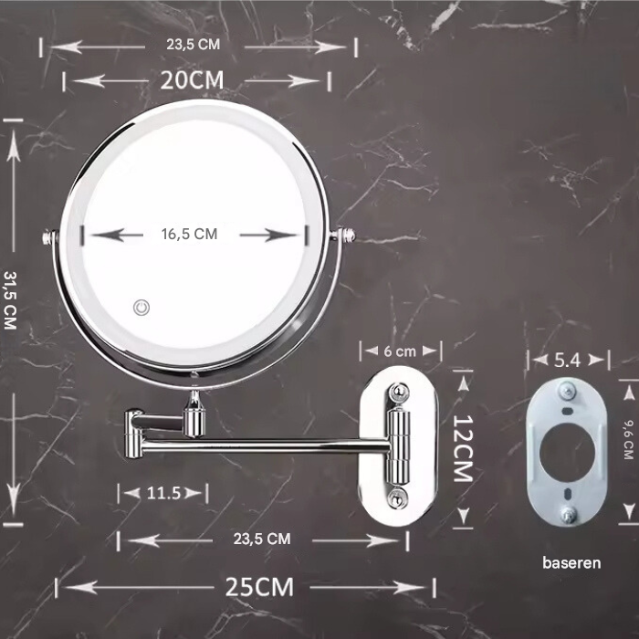 Specchio per Trucco Illuminato - LumiAura