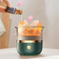 Lampada a cristallo di sale dell'Himalaya & Diffusore di oli essenziali, umidificatore USB ad ultrasuoni per casa e ufficio