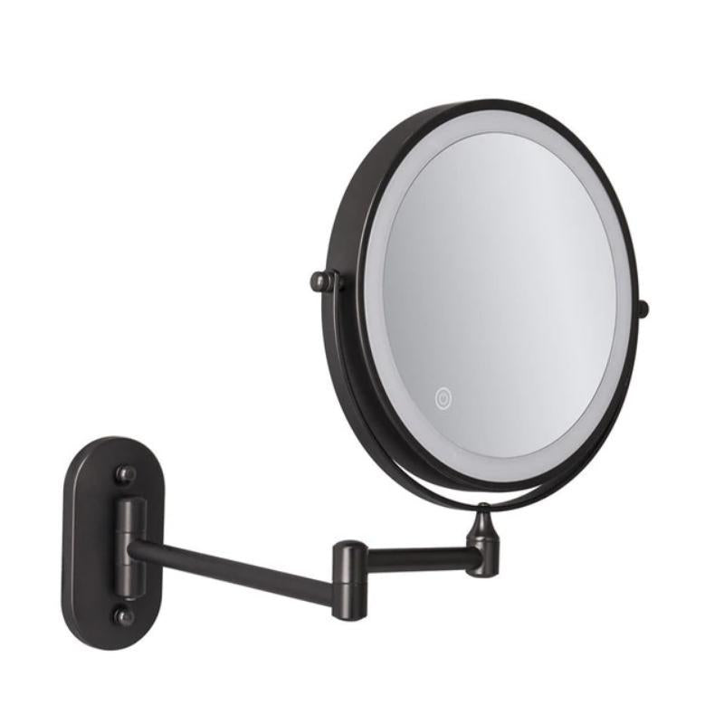 Specchio da trucco LumiReflect Premium LED | Specchio ingranditore da parete ricaricabile con illuminazione regolabile