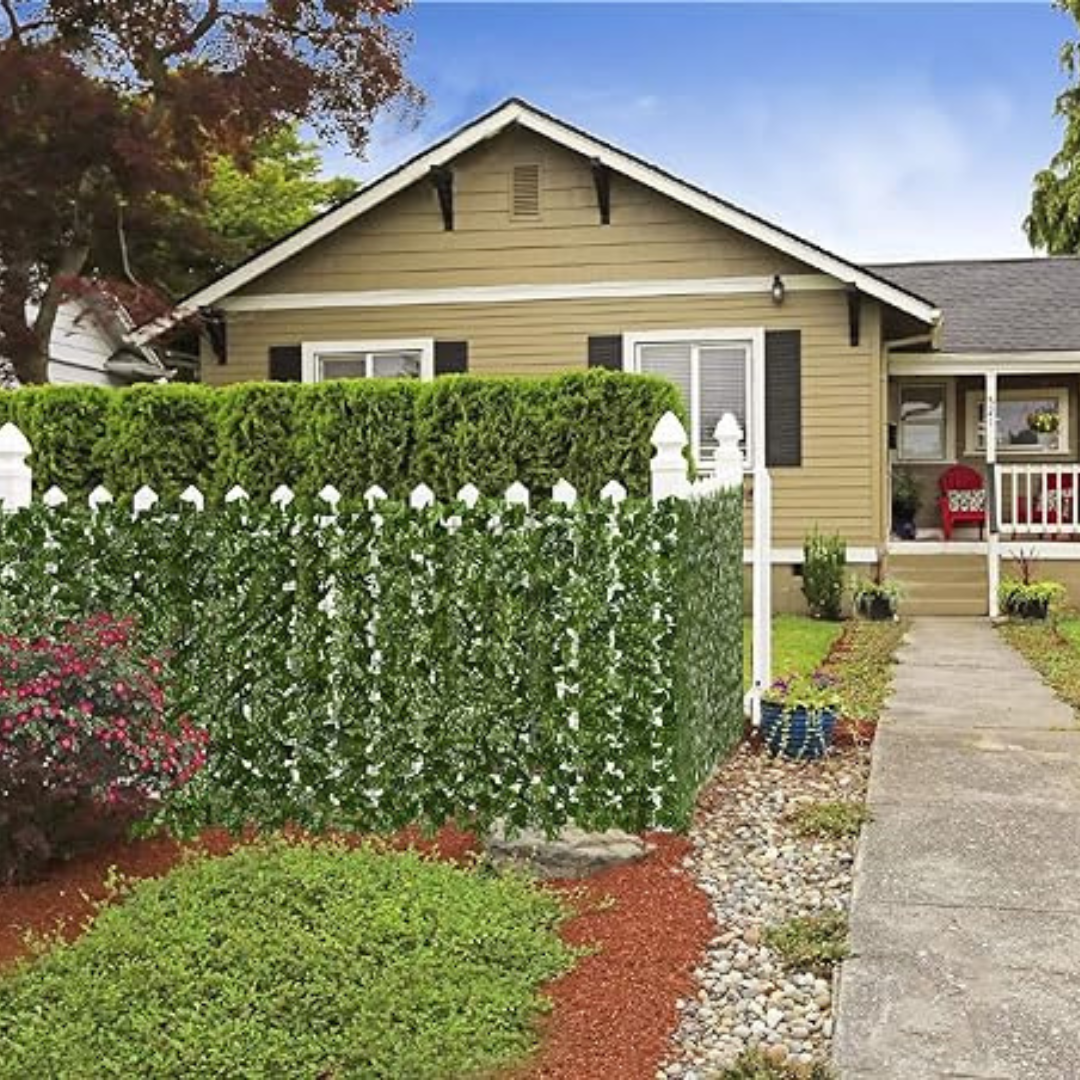 NatureCove Recinzione Espandibile in Edera Finta | Schermo di Privacy Simile alla Seta per Uso Interno ed Esterno