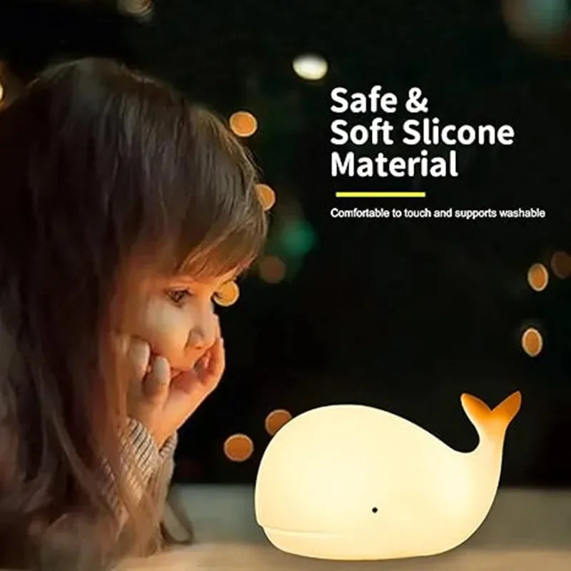 Lampada Notturna Balena Illuminata Magicamente – Luma | Luce Morbida per Bambini