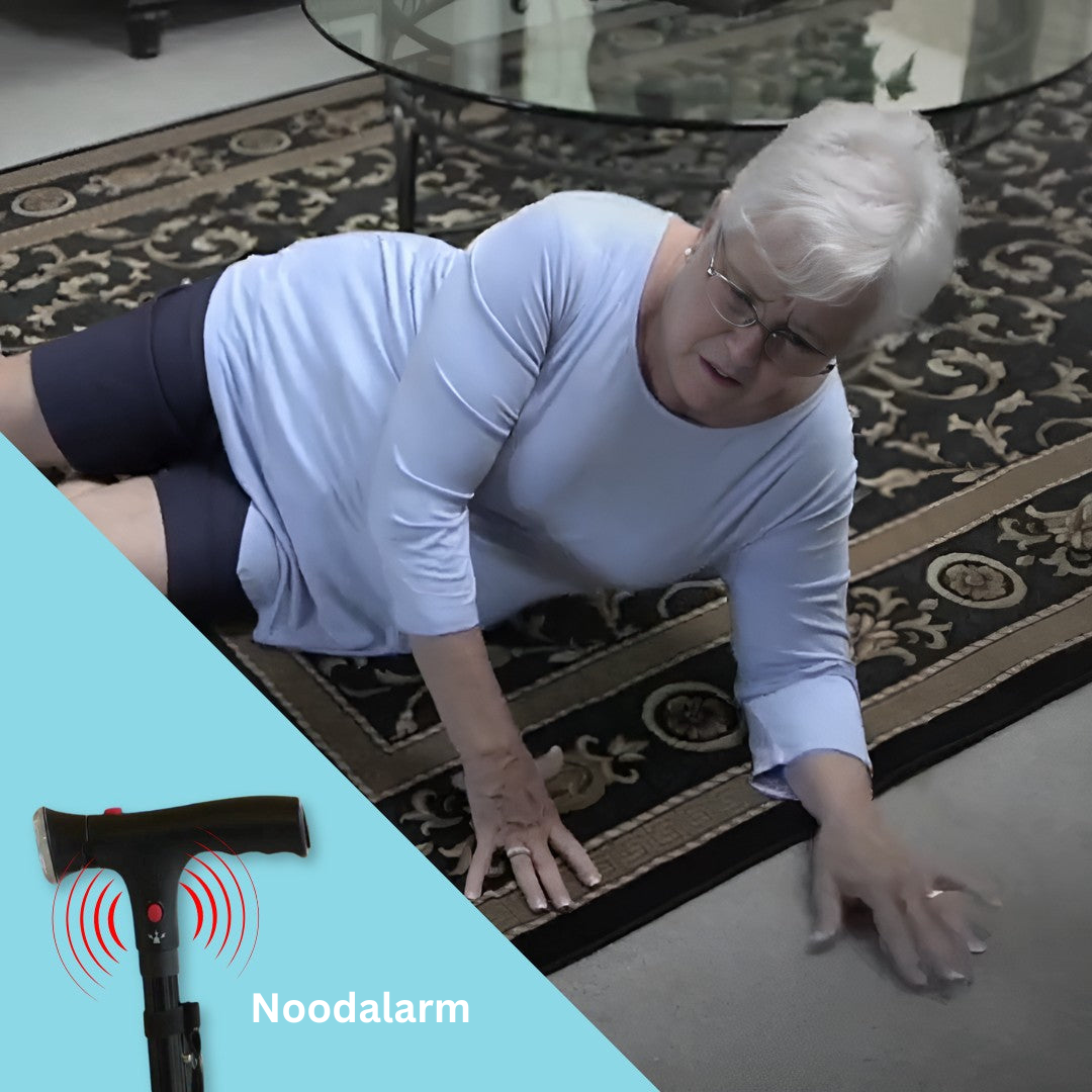 GlidePro Bastone da Passeggio di Lusso | Bastone portatile e leggero con impugnatura ergonomica e luce di sicurezza LED