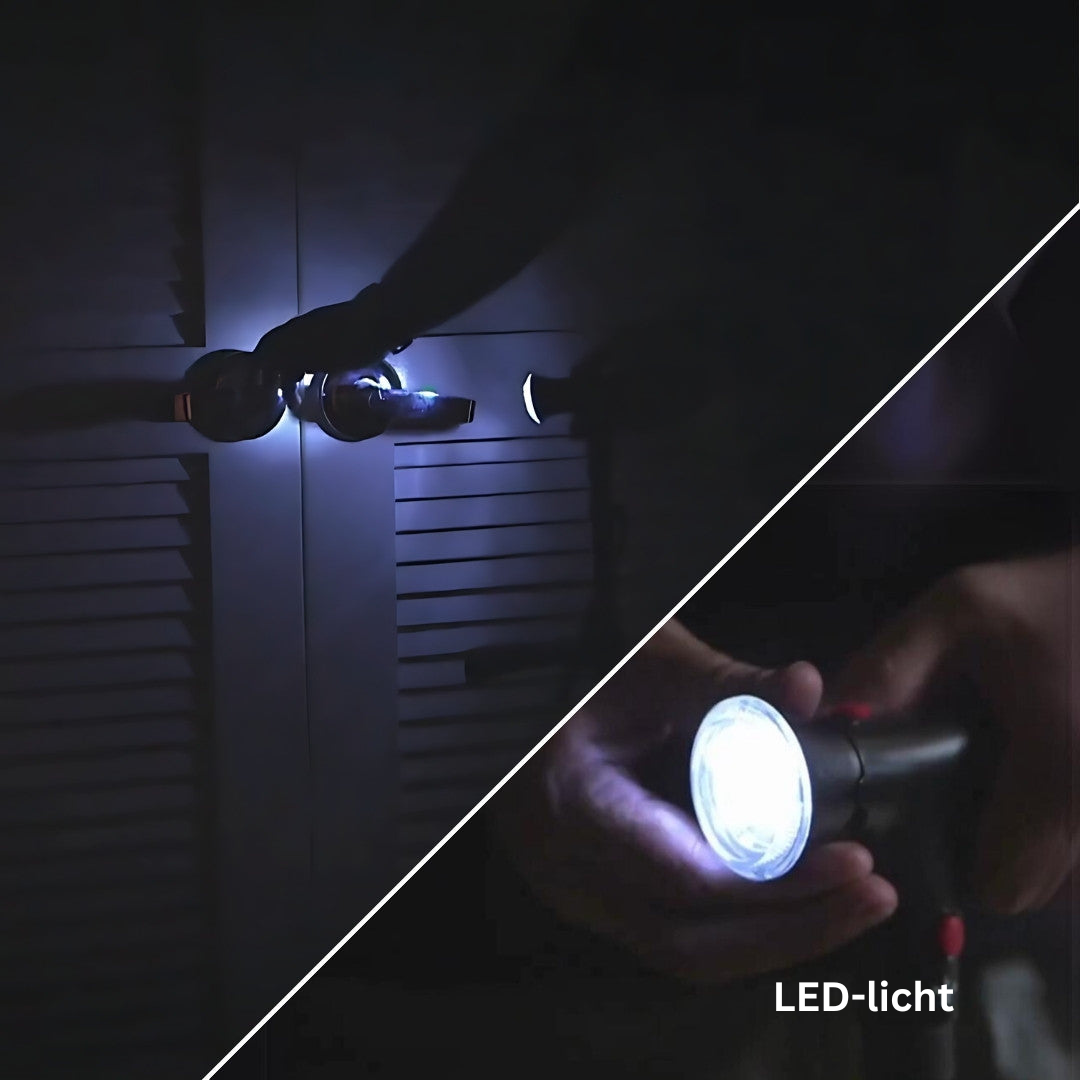 GlidePro Bastone da Passeggio di Lusso | Bastone portatile e leggero con impugnatura ergonomica e luce di sicurezza LED