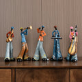 Resin Statue Jazz Musician Musical Decoration