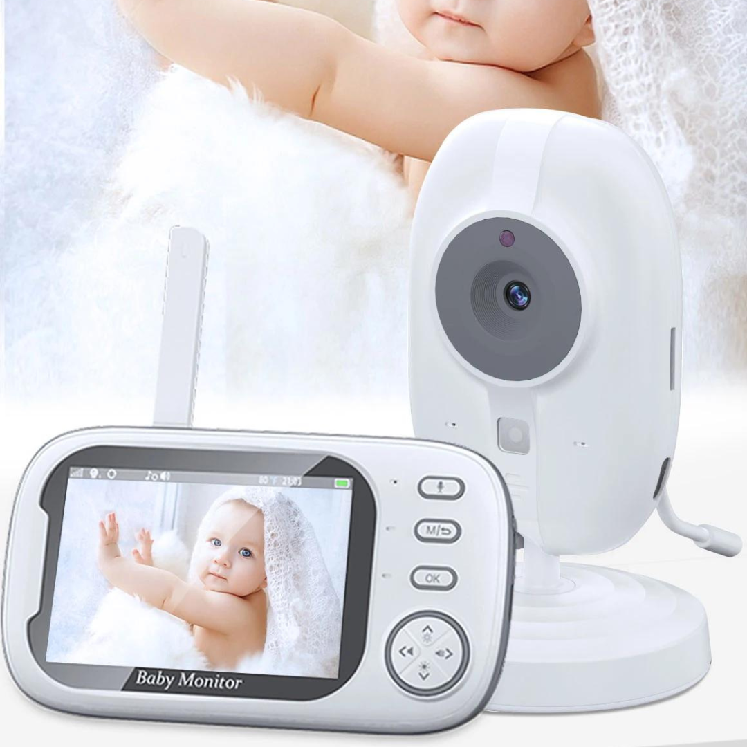 Baby Monitor con Visione Notturna e Audio Bidirezionale – Include Display della Temperatura